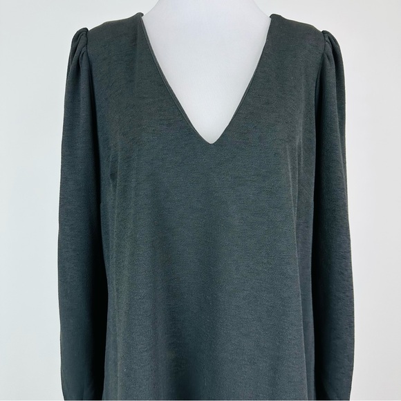 City Chic Quiero Dress Black V Neck Sheath Dress Size 14 - Picture 3 of 15